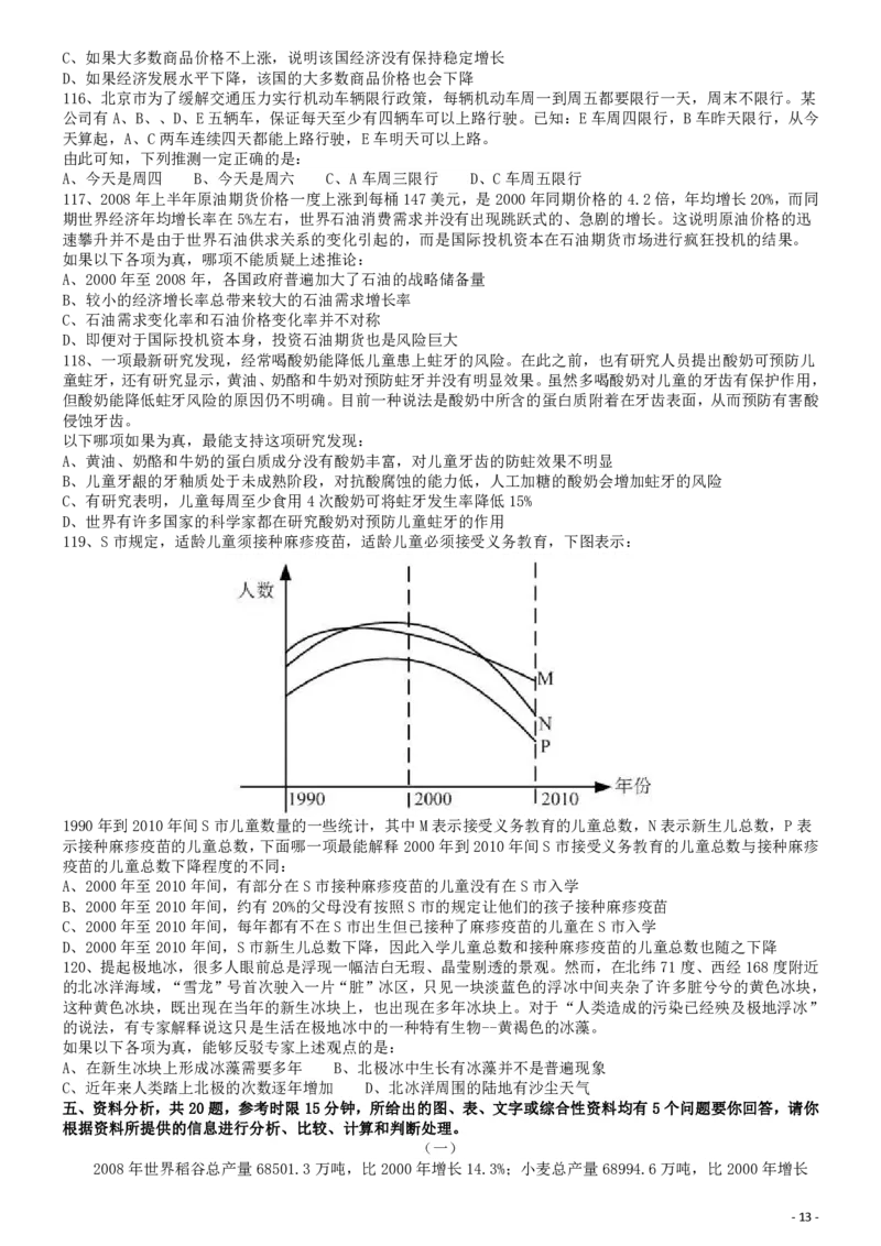 2011年国家公务员考试《行测》真题卷_34省+国考真题_34省考+国考pdf版推荐用这个版本_国考2000-2025真题pdf推荐用这个版本_2000-2025国考行测PDF_行测-真题