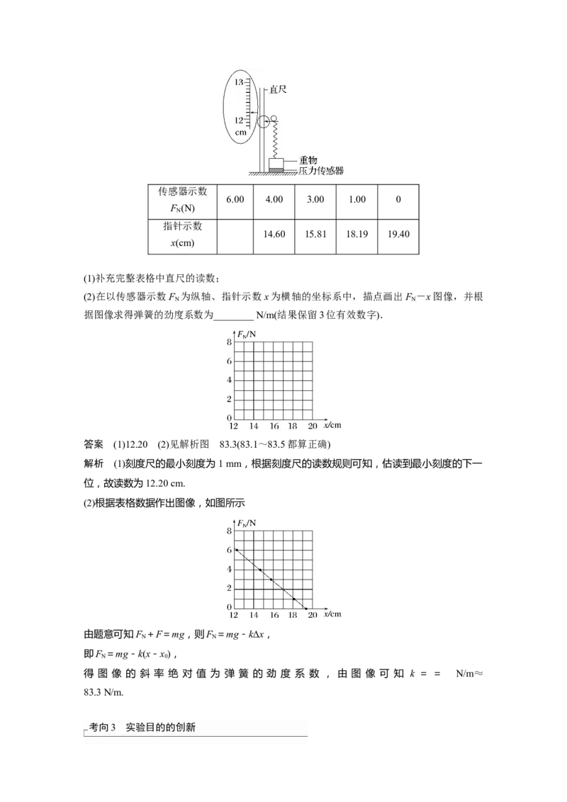 第2章实验二　探究弹簧弹力与形变量的关系2023年高考物理一轮复习(新高考新教材)_4.2025物理总复习_2023年新高复习资料_一轮复习_2023年新高考大一轮复习讲义