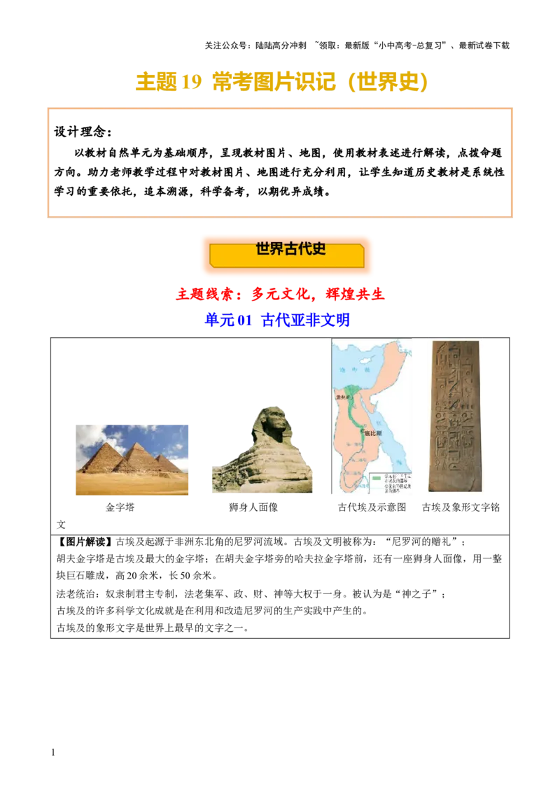 主题19+常考图片识记（世界史）（图片解读+命题方向+参考答案）-2025年中考历史一轮知识点梳理_02中考总复习（2026版更新中）_06-历史-中考总复习_2025年中考复习资料