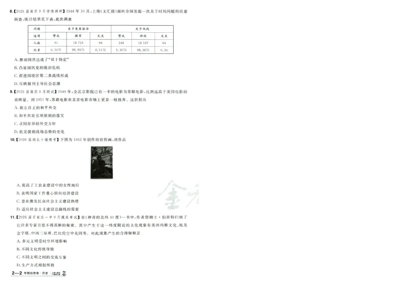 2026版金考卷&middot;百校联盟高考领航卷历史（新教材版）-A4_2026版金考卷&middot;百校联盟高考领航卷（全科）_2026版金考卷&middot;百校联盟高考领航卷历史（新教材版）