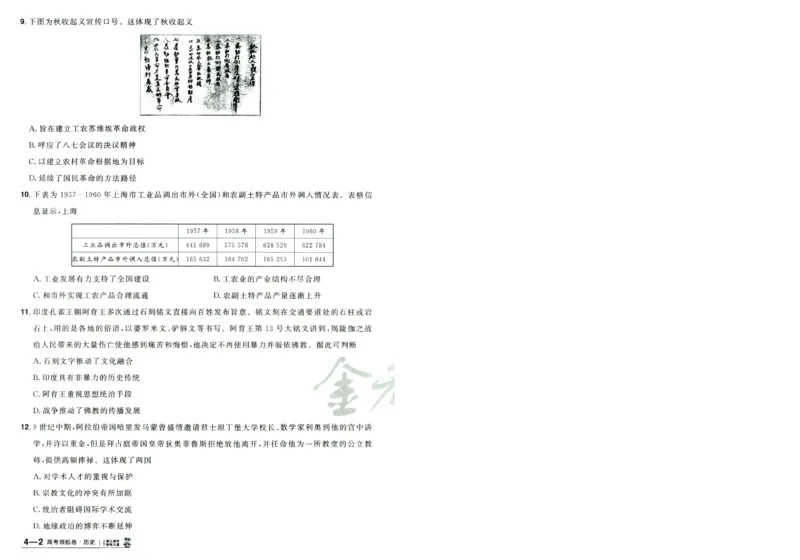 2026版金考卷&middot;百校联盟高考领航卷历史（新教材版）-A4_2026版金考卷&middot;百校联盟高考领航卷（全科）_2026版金考卷&middot;百校联盟高考领航卷历史（新教材版）