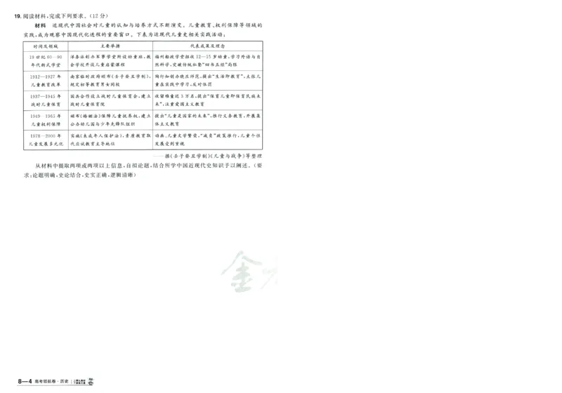 2026版金考卷&middot;百校联盟高考领航卷历史（新教材版）-A4_2026版金考卷&middot;百校联盟高考领航卷（全科）_2026版金考卷&middot;百校联盟高考领航卷历史（新教材版）