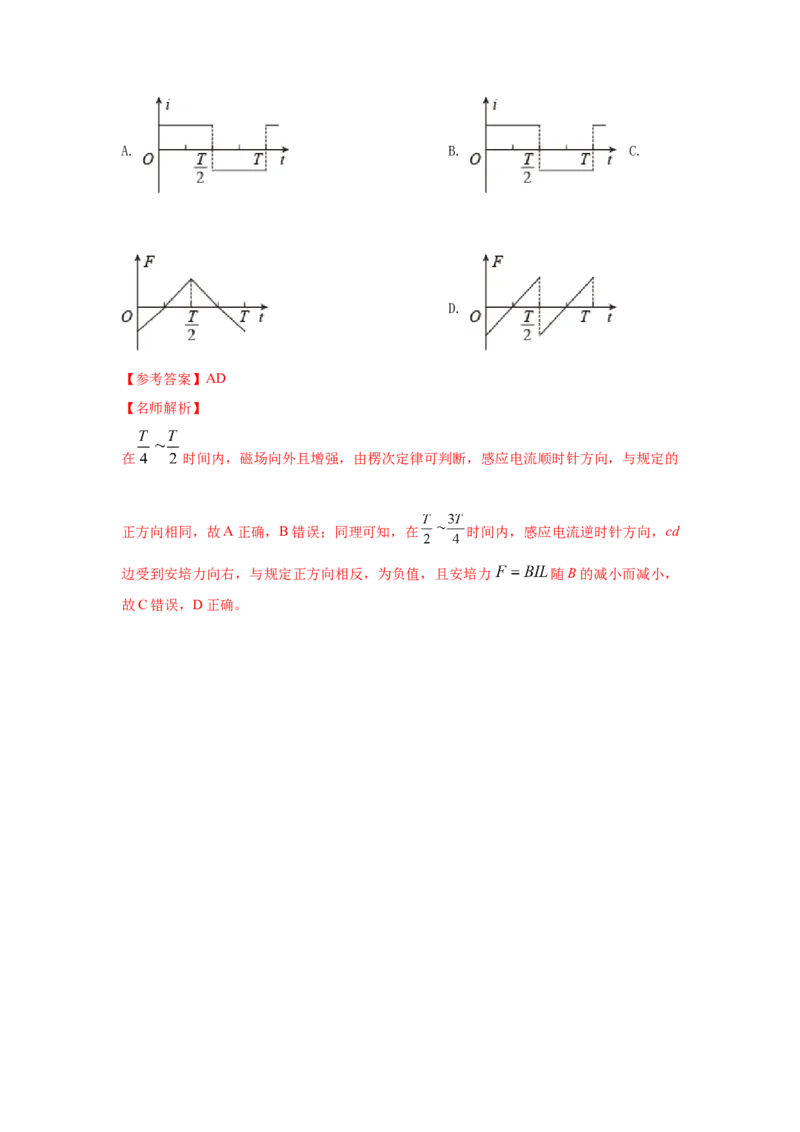 模型63电磁感应+图像模型（解析版）-2024高考物理二轮复习80模型最新模拟题专项训练_4.2025物理总复习_2024年新高考资料_2.2024二轮复习_2024高考物理二轮复习80模型最新模拟题专项训练