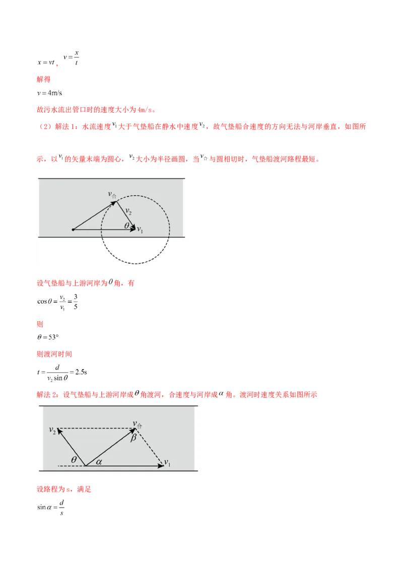 第15讲曲线运动和运动合成与分解-2024届高中物理一轮复习提升素养导学案（全国通用）解析版_4.2025物理总复习_2024年新高考资料_1.2024一轮复习