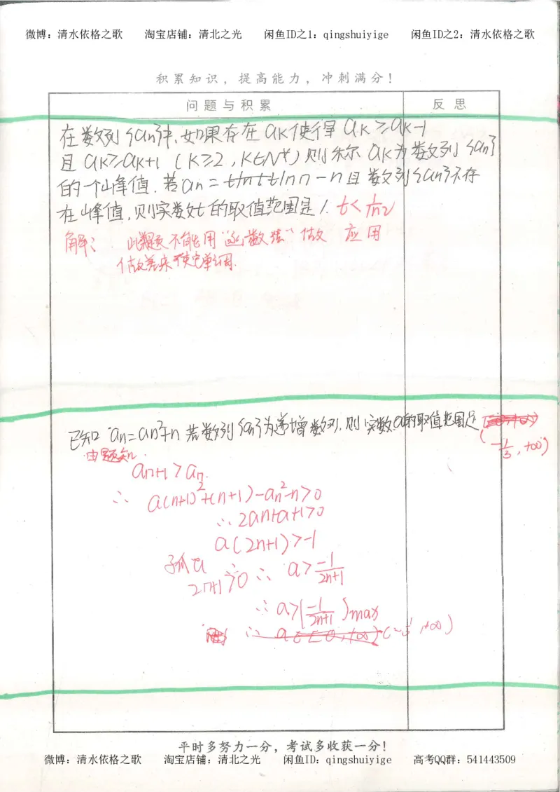 8.衡水中学高考积累与改错_高三数学（第4本）_117页_高中衡水学霸笔记_高中全部赠品_错题集高中九科_数学积累与改错