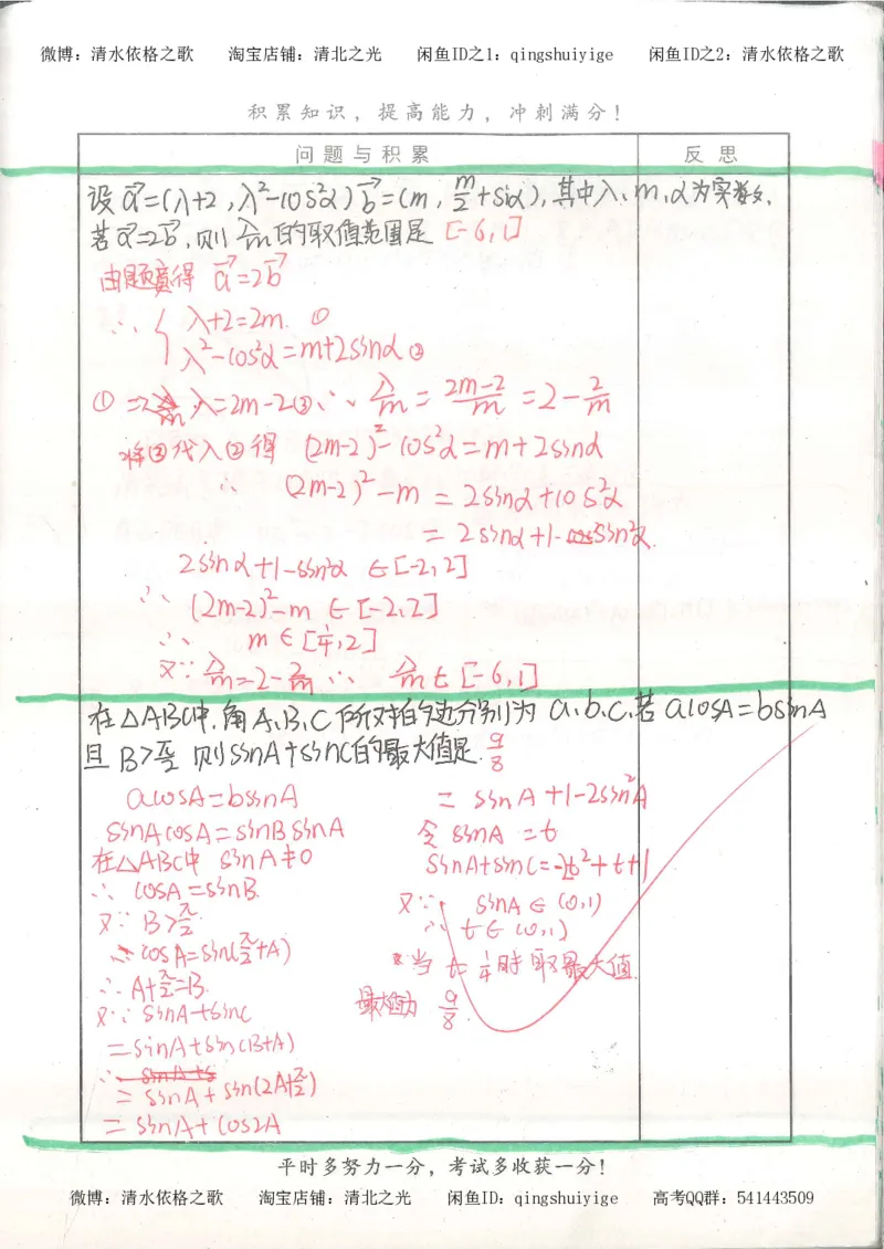 8.衡水中学高考积累与改错_高三数学（第4本）_117页_高中衡水学霸笔记_高中全部赠品_错题集高中九科_数学积累与改错