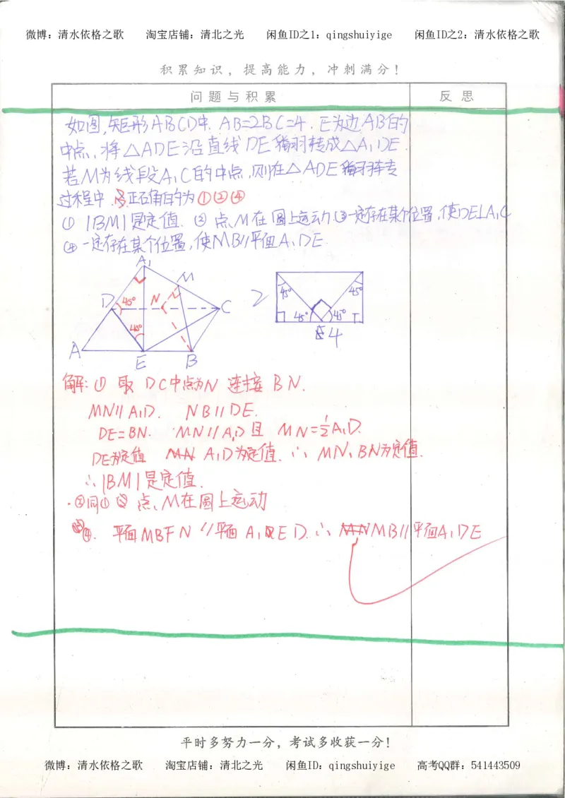 8.衡水中学高考积累与改错_高三数学（第4本）_117页_高中衡水学霸笔记_高中全部赠品_错题集高中九科_数学积累与改错