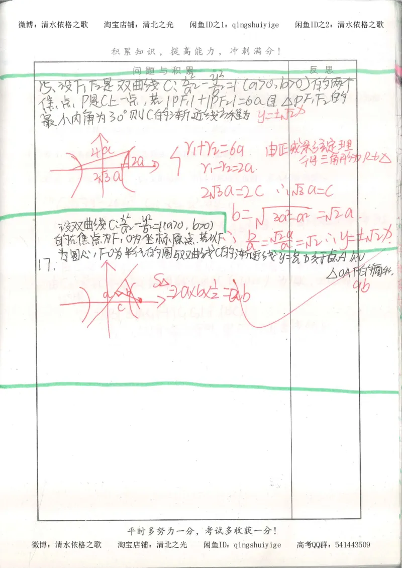 8.衡水中学高考积累与改错_高三数学（第4本）_117页_高中衡水学霸笔记_高中全部赠品_错题集高中九科_数学积累与改错