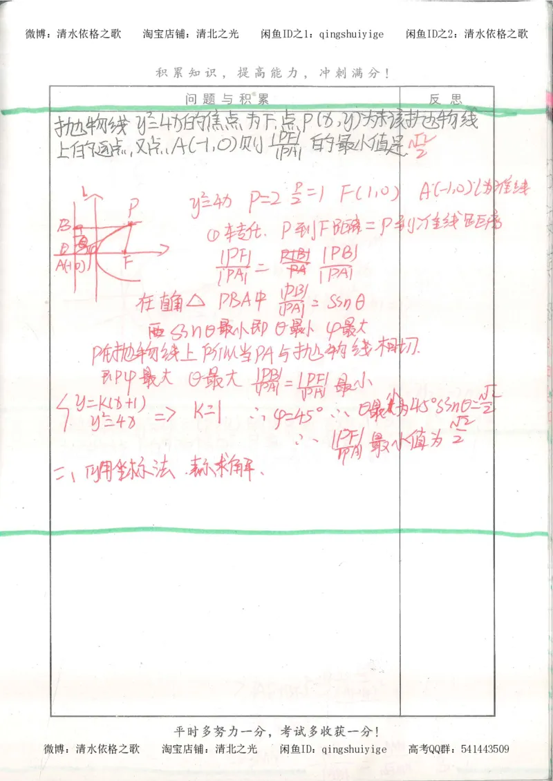 8.衡水中学高考积累与改错_高三数学（第4本）_117页_高中衡水学霸笔记_高中全部赠品_错题集高中九科_数学积累与改错