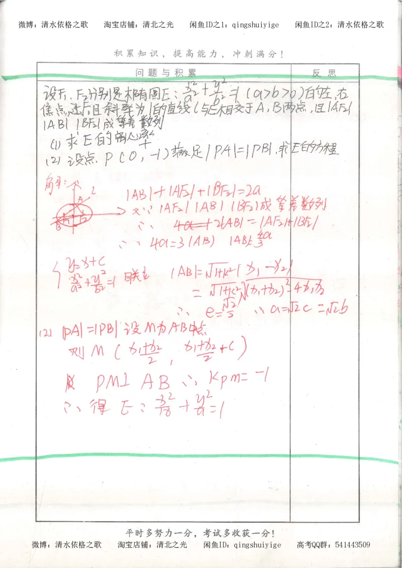 8.衡水中学高考积累与改错_高三数学（第4本）_117页_高中衡水学霸笔记_高中全部赠品_错题集高中九科_数学积累与改错