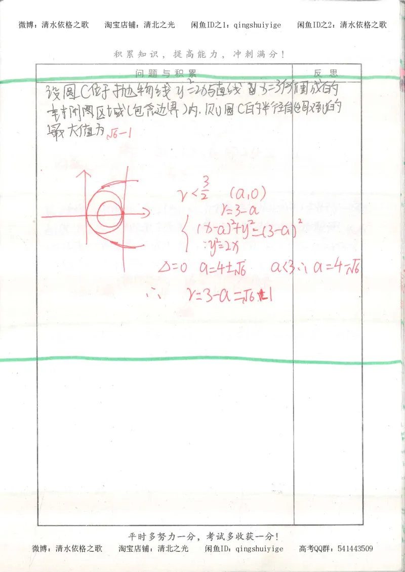 8.衡水中学高考积累与改错_高三数学（第4本）_117页_高中衡水学霸笔记_高中全部赠品_错题集高中九科_数学积累与改错