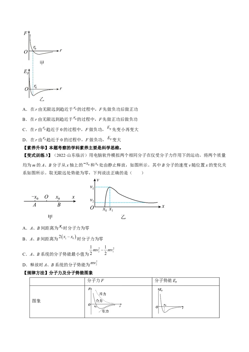 专题15.1　分子动理论　内能讲&mdash;&mdash;2023年高考物理一轮复习讲练测（新教材新高考通用）（原卷版）_4.2025物理总复习_2023年新高复习资料_一轮复习