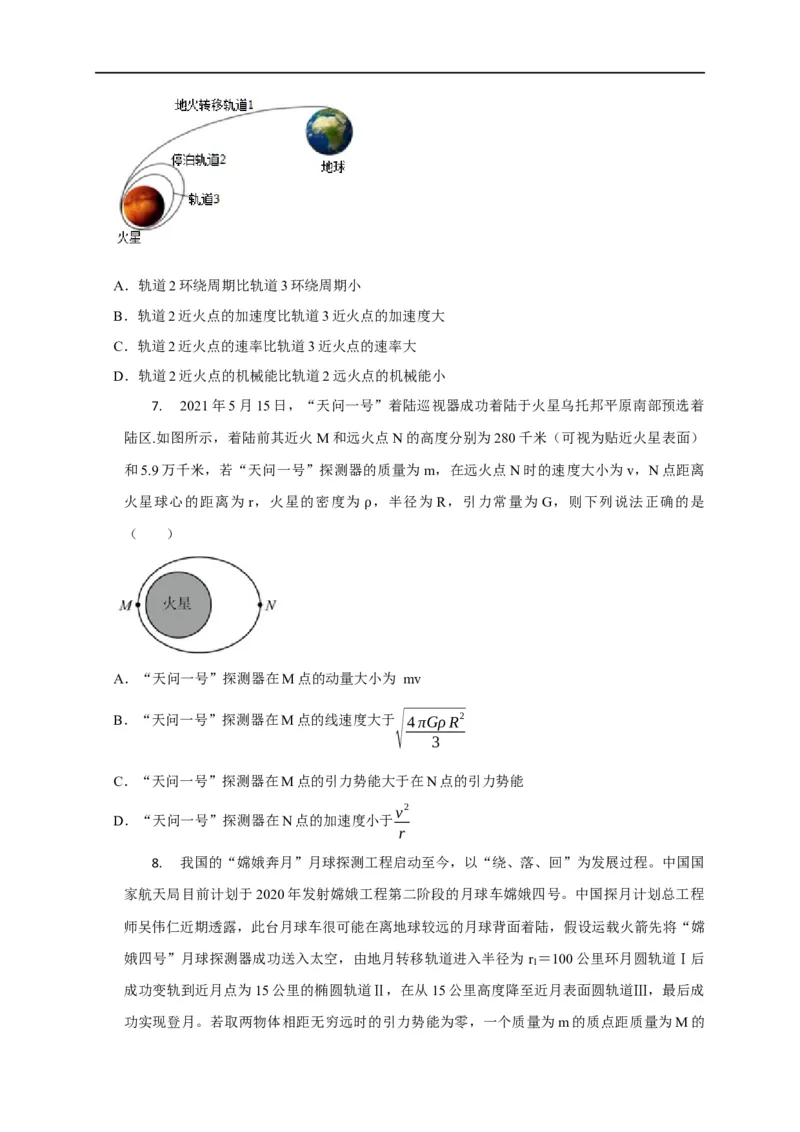 第25讲卫星变轨、发射、回收、空间站对接及其能量问题（原卷版）_4.2025物理总复习_2023年新高复习资料_专项复习_2023届高三物理高考复习101微专题模型精讲精练