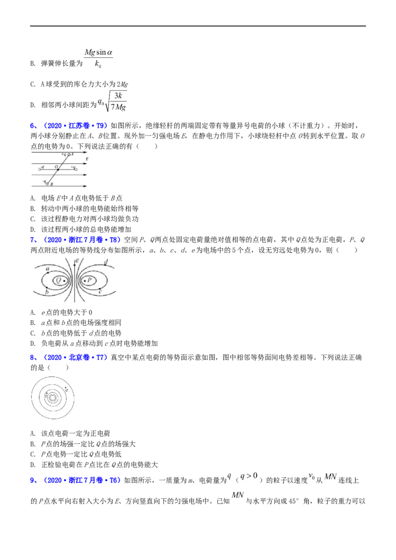 专题3.1电场的性质（练）-2023年高考物理二轮复习讲练测（新高考专用）（原卷版）_4.2025物理总复习_2023年新高复习资料_二轮复习_2023年高考物理二轮复习讲练测（新高考专用）