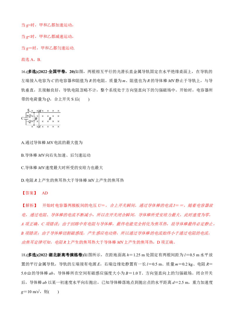 专题4.6电磁感应中的杆模型与框模型（解析版）_4.2025物理总复习_2023年新高复习资料_二轮复习_2023届高考物理二、三轮复习总攻略290387341