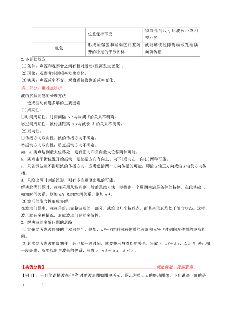 第45讲机械波-2024届高中物理一轮复习提升素养导学案（全国通用）解析版_4.2025物理总复习_2024年新高考资料_1.2024一轮复习_2024届高中物理一轮复习提升素养导学案（全国通用）