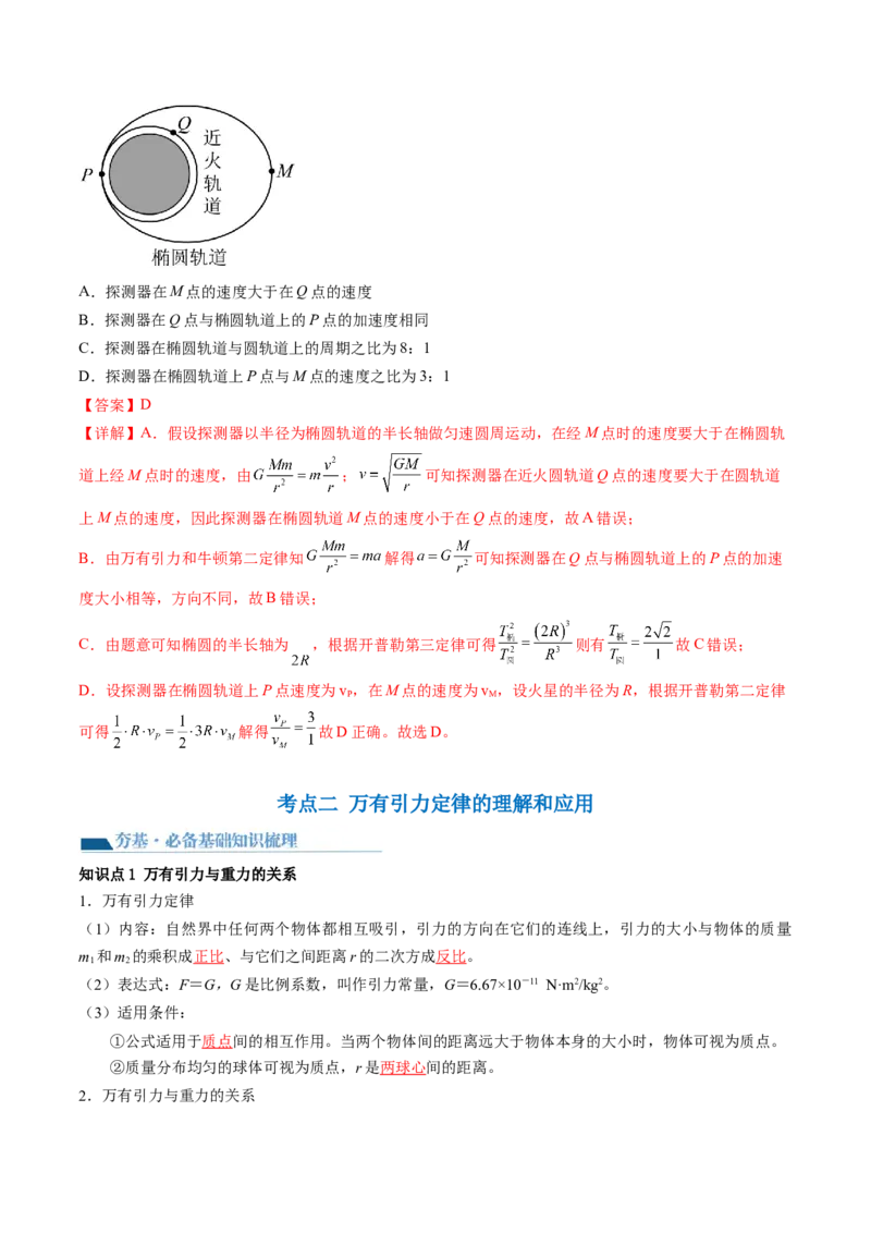 第22讲万有引力定律及其应用（讲义）（解析版）_4.2025物理总复习_2024年新高考资料_1.2024一轮复习_2024年高考物理一轮复习讲练测（新教材新高考）_第22讲万有引力定律及其应用（讲义）