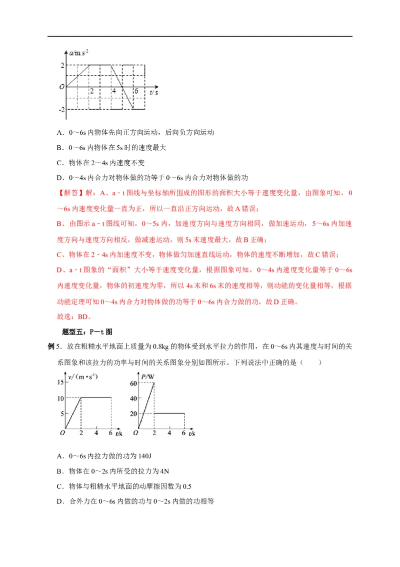 第33讲动能定理与图像（解析版）_4.2025物理总复习_2023年新高复习资料_专项复习_2023届高三物理高考复习101微专题模型精讲精练