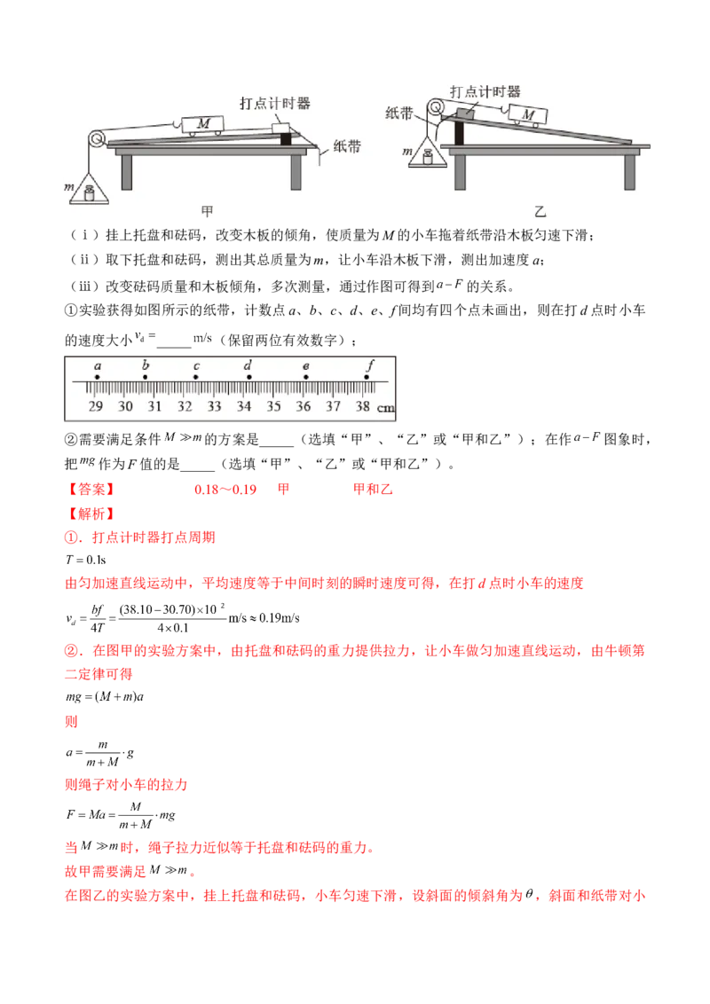 专题3.3　本专题实验讲&mdash;&mdash;2023年高考物理一轮复习讲练测（新教材新高考通用）（解析版）_4.2025物理总复习_2023年新高复习资料_一轮复习