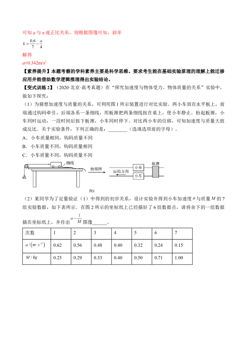 专题3.3　本专题实验讲&mdash;&mdash;2023年高考物理一轮复习讲练测（新教材新高考通用）（解析版）_4.2025物理总复习_2023年新高复习资料_一轮复习