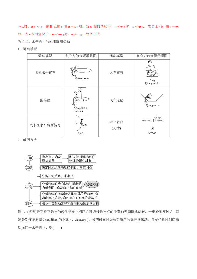 第三讲圆周运动（解析版）_4.2025物理总复习_2023年新高复习资料_一轮复习_2023年高三物理一轮复习精讲精练278111462_第四章曲线运动_第三讲圆周运动-2023年高三物理一轮复习精讲精练