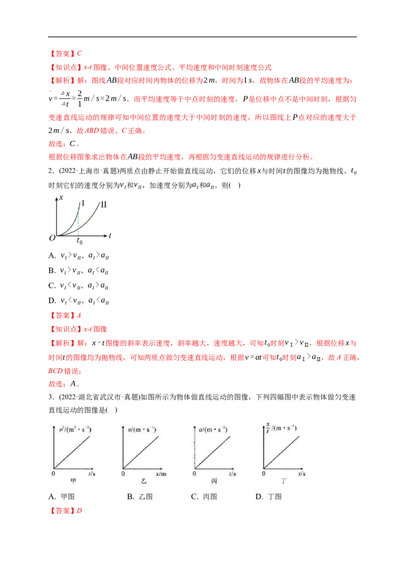 第03练运动图像及追及、相遇问题（解析版）_4.2025物理总复习_2023年新高复习资料_一轮复习_2023年高考物理一轮复习小题多维练（新高考专用）_第一章直线运动
