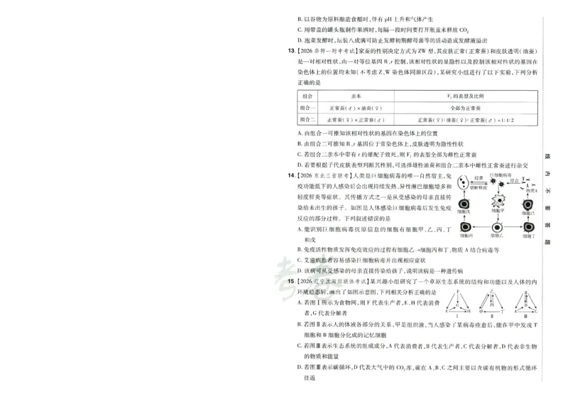 2026版金考卷&middot;百校联盟高考领航卷生物（全国单选版）-A4_2026版金考卷&middot;百校联盟高考领航卷（全科）_2026版金考卷&middot;百校联盟高考领航卷生物（单选+不定项）