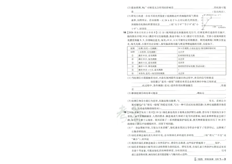 2026版金考卷&middot;百校联盟高考领航卷生物（全国单选版）-A4_2026版金考卷&middot;百校联盟高考领航卷（全科）_2026版金考卷&middot;百校联盟高考领航卷生物（单选+不定项）