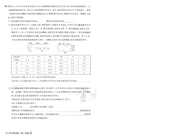 2026版金考卷&middot;百校联盟高考领航卷生物（全国单选版）-A4_2026版金考卷&middot;百校联盟高考领航卷（全科）_2026版金考卷&middot;百校联盟高考领航卷生物（单选+不定项）