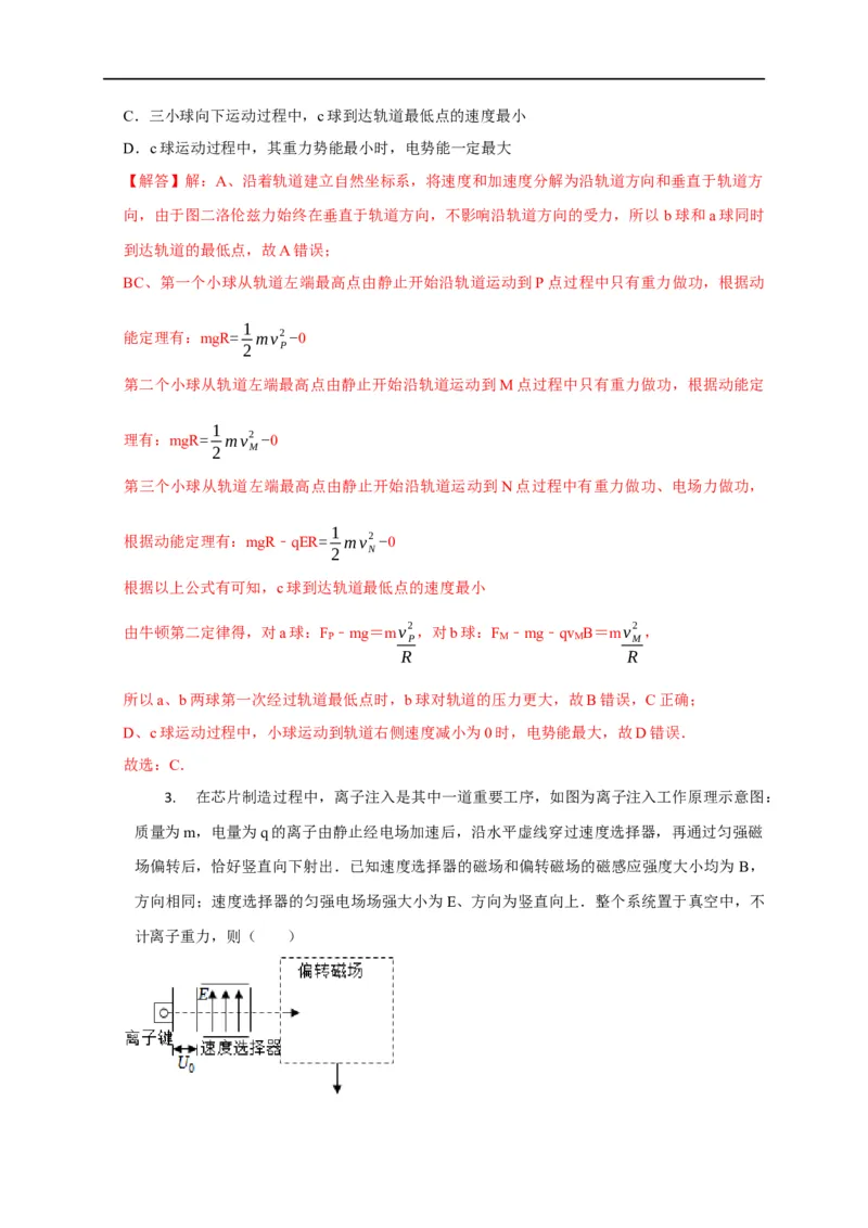 第79讲带电粒子在叠加场中的运动（解析版）_4.2025物理总复习_2023年新高复习资料_专项复习_2023届高三物理高考复习101微专题模型精讲精练