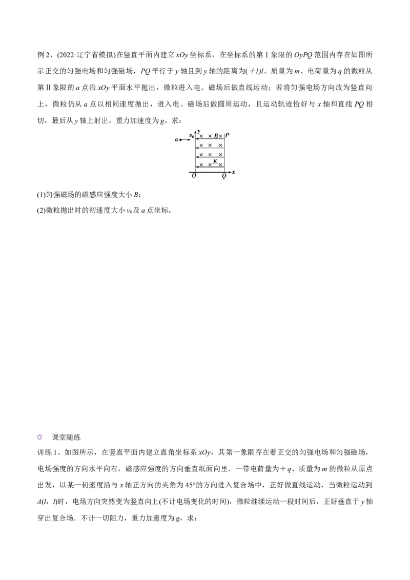 第三讲带电粒子在复合场中的运动（原卷版）_4.2025物理总复习_2023年新高复习资料_一轮复习_2023年高三物理一轮复习精讲精练278111462_第十章磁场