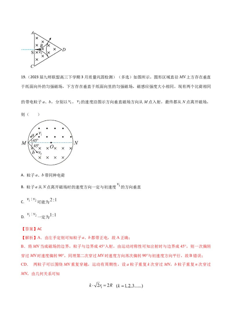秘籍17磁场中的热点问题-备战2023年高考物理抢分秘籍（新高考专用）（原卷版）_4.2025物理总复习_2023年新高复习资料_备战2023年高考物理抢分秘籍（新高考专用）