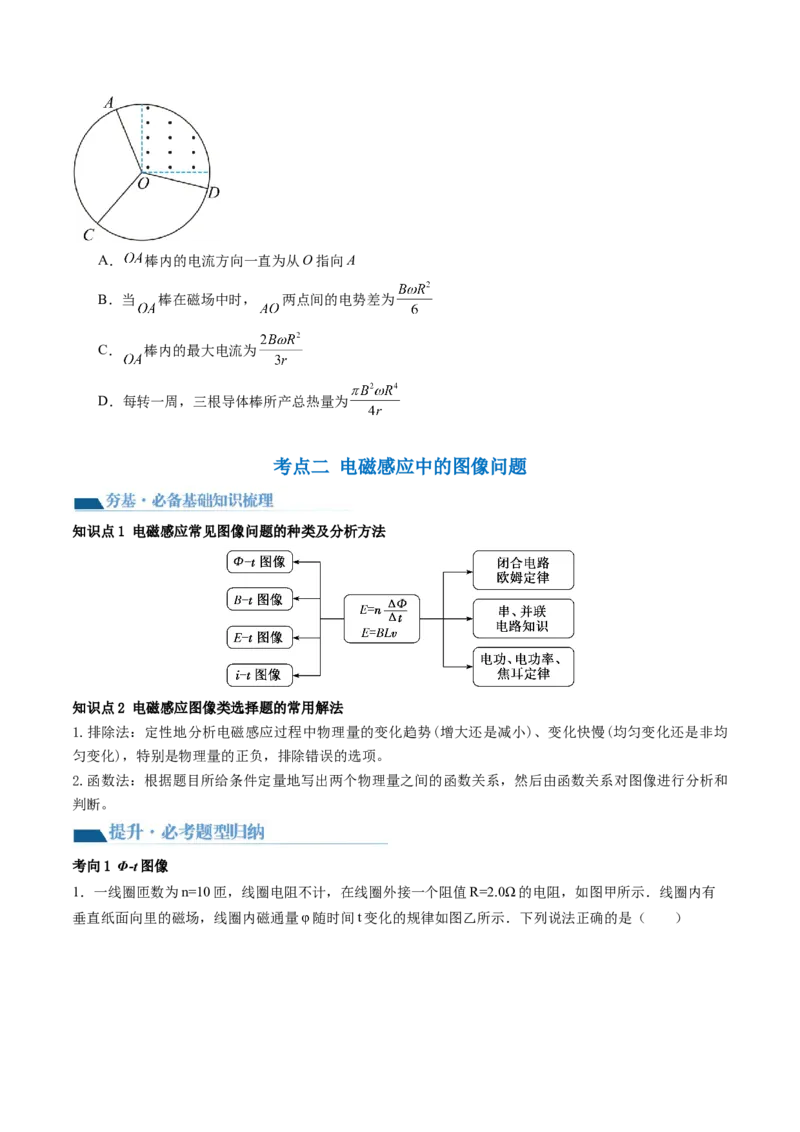 第56讲电磁感应现象中的电路和图像问题（讲义）（原卷版）_4.2025物理总复习_2024年新高考资料_1.2024一轮复习_2024年高考物理一轮复习讲练测（新教材新高考）
