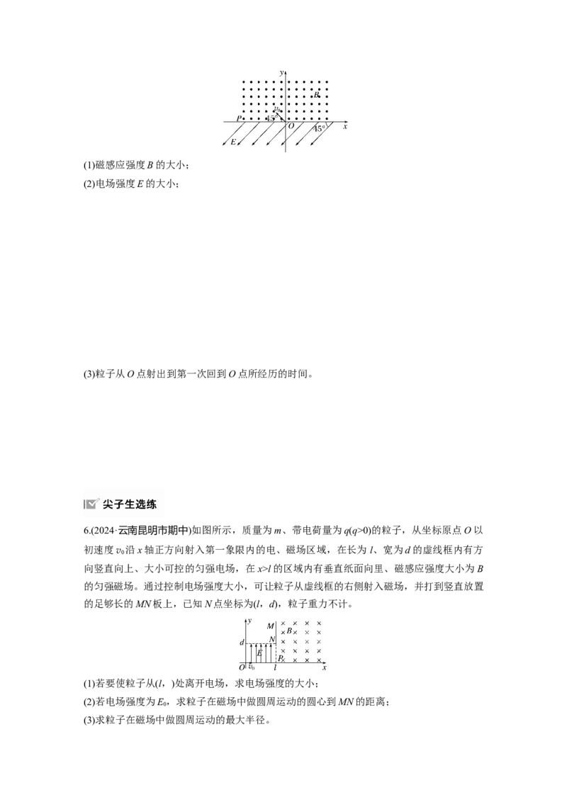 第十一章　第6练　专题强化：带电粒子在组合场中的运动_4.2025物理总复习_2025年新高考资料_一轮复习_2025物理大一轮复习讲义+课件ppt（完结）_2025一轮复习88练
