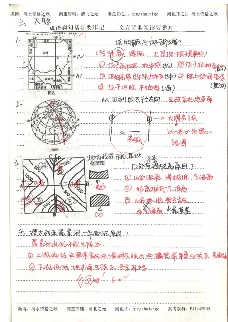 5.衡水中学高考积累与改错_地理（第5本）_61页_高中衡水学霸笔记_高中全部赠品_错题集高中九科_地理积累与改错