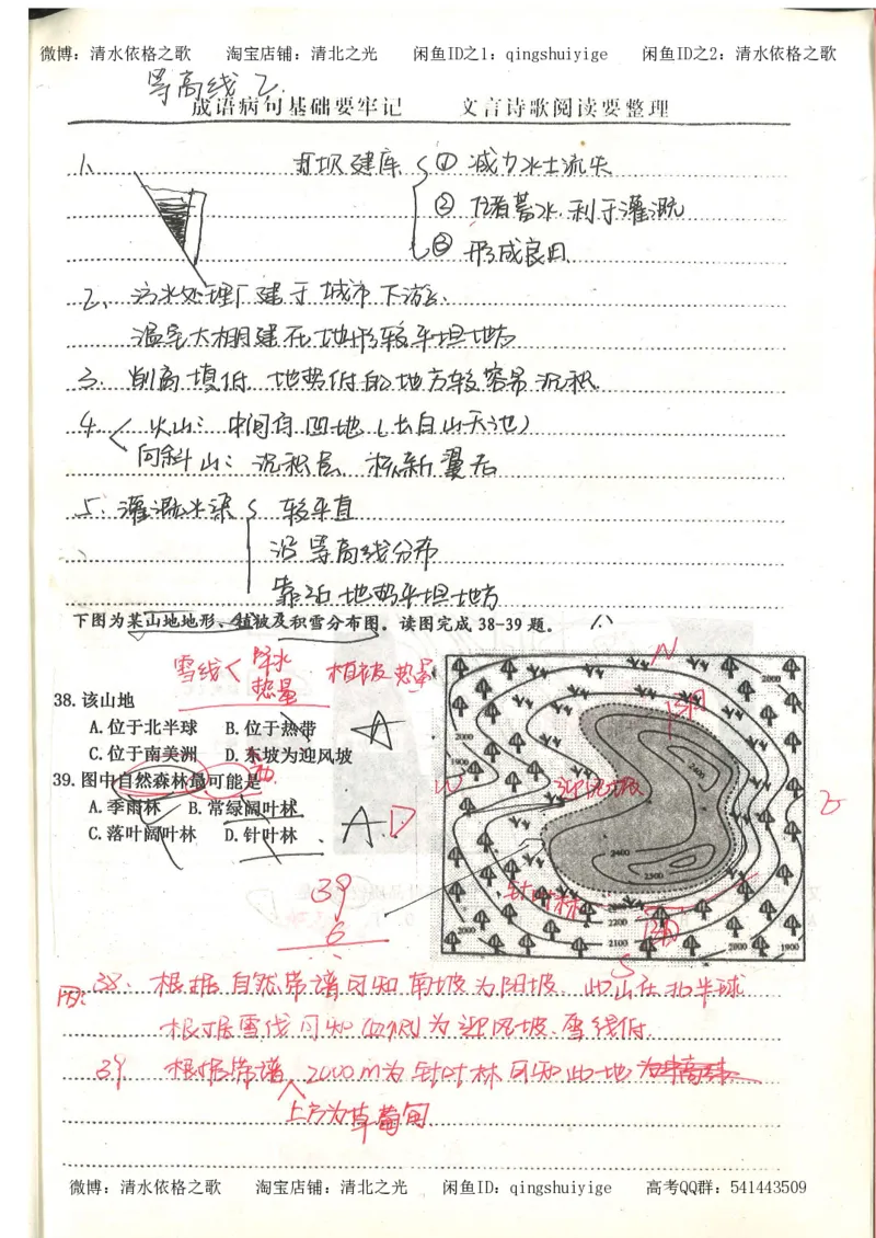5.衡水中学高考积累与改错_地理（第5本）_61页_高中衡水学霸笔记_高中全部赠品_错题集高中九科_地理积累与改错