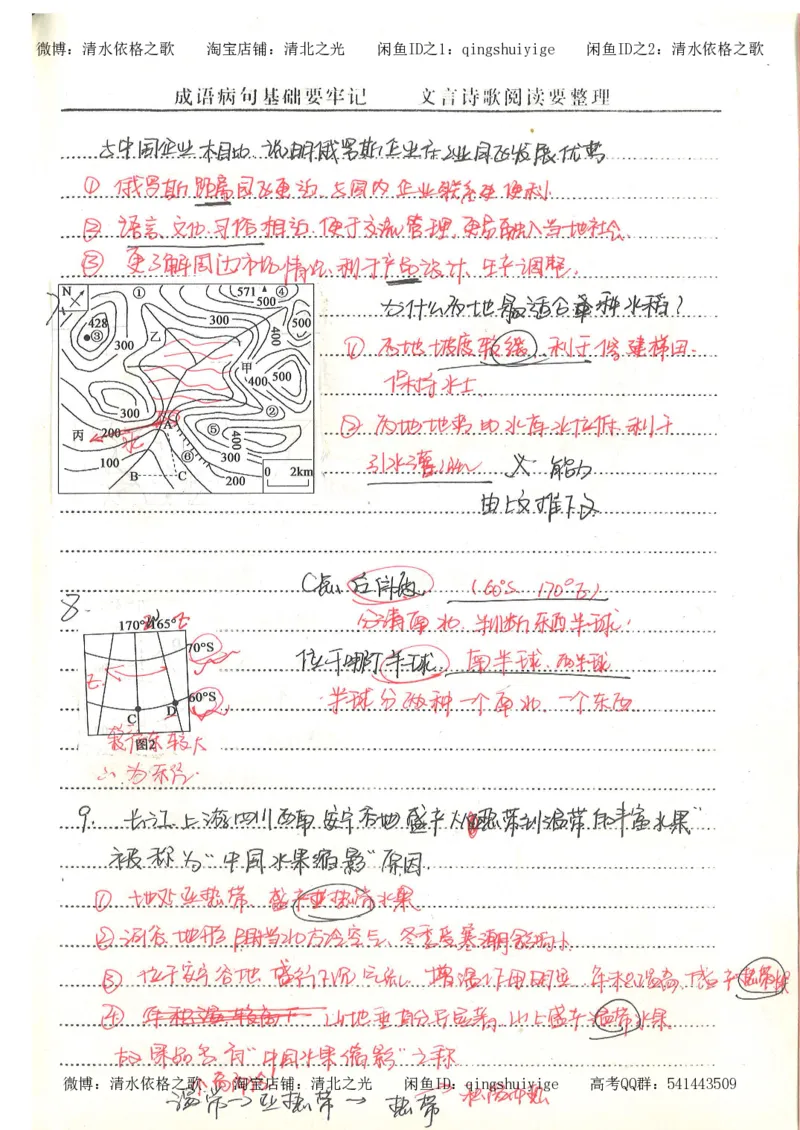 5.衡水中学高考积累与改错_地理（第5本）_61页_高中衡水学霸笔记_高中全部赠品_错题集高中九科_地理积累与改错