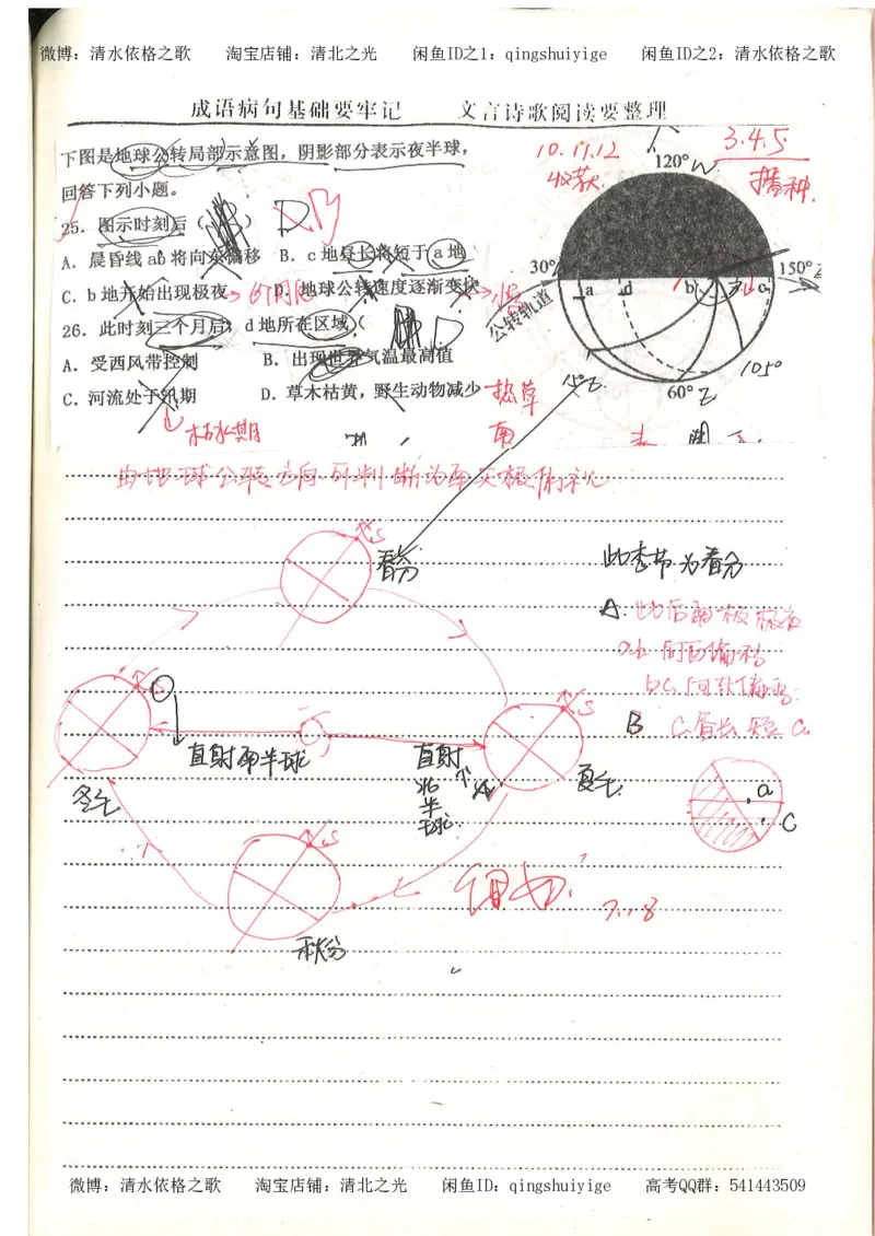 5.衡水中学高考积累与改错_地理（第5本）_61页_高中衡水学霸笔记_高中全部赠品_错题集高中九科_地理积累与改错