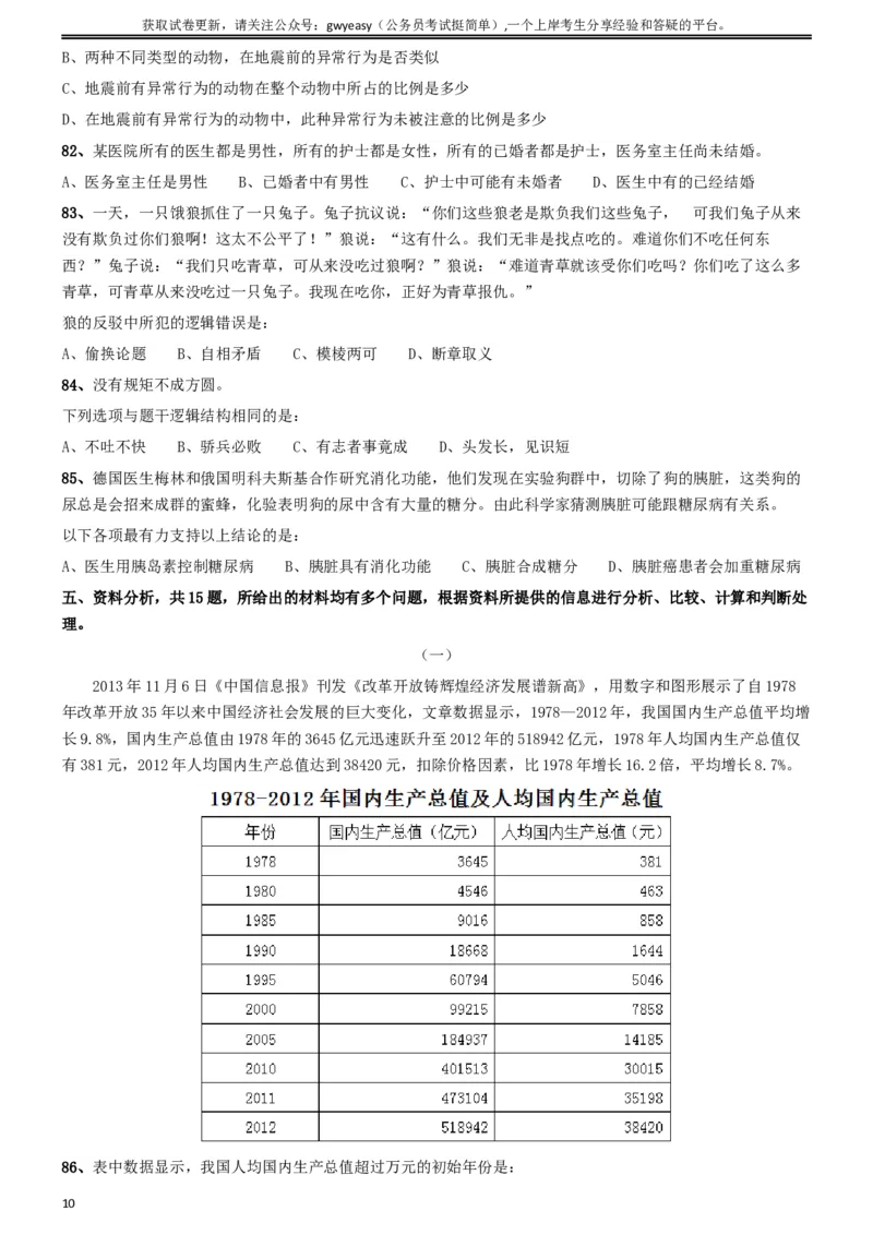2014年吉林公务员考试《行测》乙卷_34省+国考真题_此文件夹为word版,不推荐使用_此word版为,不推荐使用_此word版为,不推荐使用_此word版为,不推荐使用