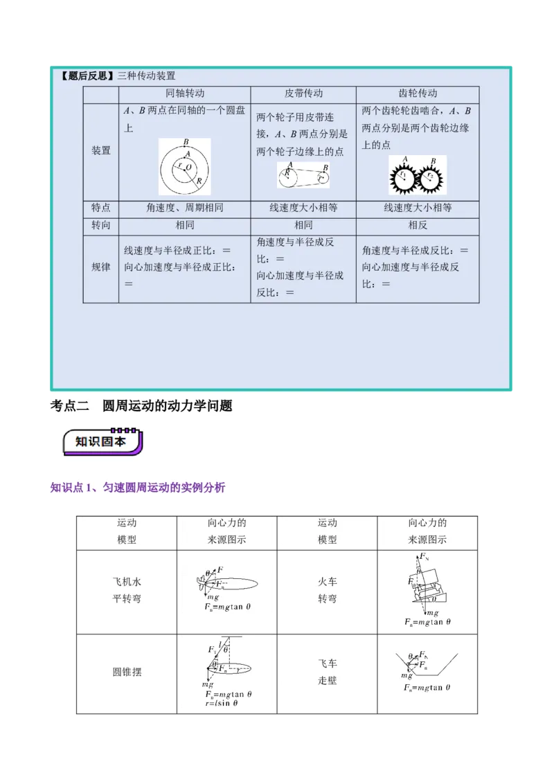 第15讲圆周运动（讲义）（解析版）_4.2025物理总复习_2025年新高考资料_一轮复习_2025年高考物理一轮复习讲练测（新教材新高考）