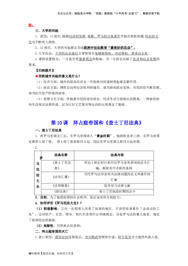九年级历史上册-背诵秘笈2024年中考历史复习6册教材常考知识点集锦（部编版）_02中考总复习（2026版更新中）_06-历史-中考总复习_2024年中考复习资料_专项复习资料