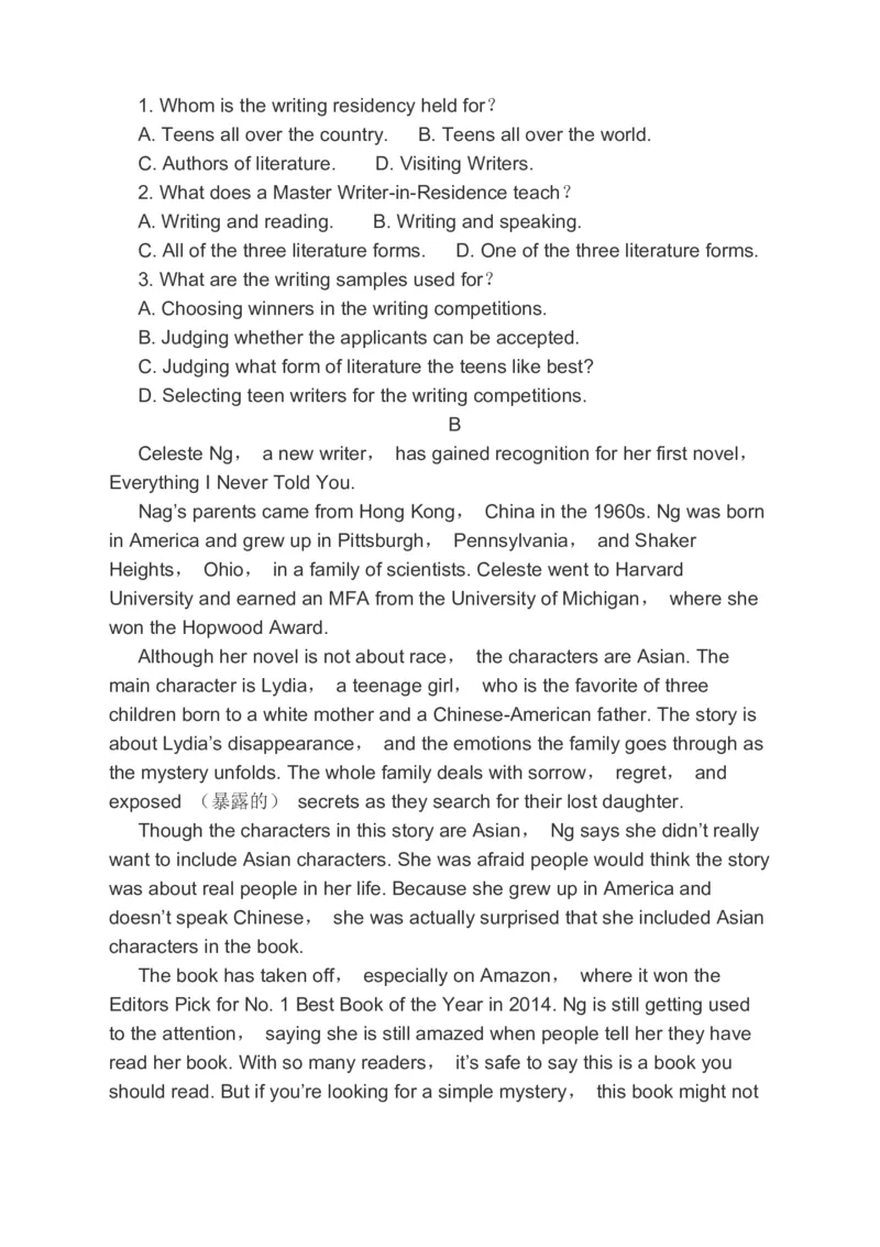 2023届高考英语一轮复习阅读理解完形填空语法填空分类综合训练（含答案）_3.2025英语总复习_赠品通用版（老高考）复习资料_二轮复习