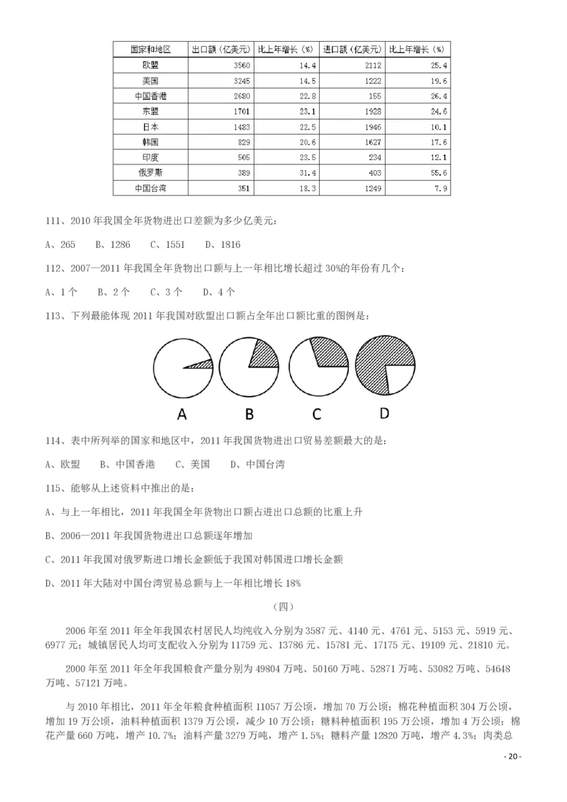 2012年421公务员联考《行测》（山西、辽宁、黑龙江、福建、湖北、湖南、广西、海南、四川、重庆、云南、西藏、陕西、青海、宁夏、新疆、甘肃）_34省+国考真题_题目_962