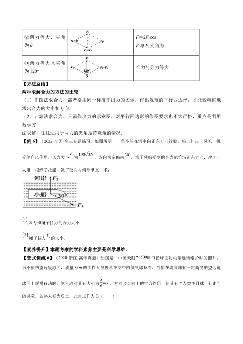 专题2.1　重力　弹力　摩擦力力的合成和分解讲&mdash;&mdash;2023年高考物理一轮复习讲练测（新教材新高考通用）（原卷版）_4.2025物理总复习_2023年新高复习资料_一轮复习