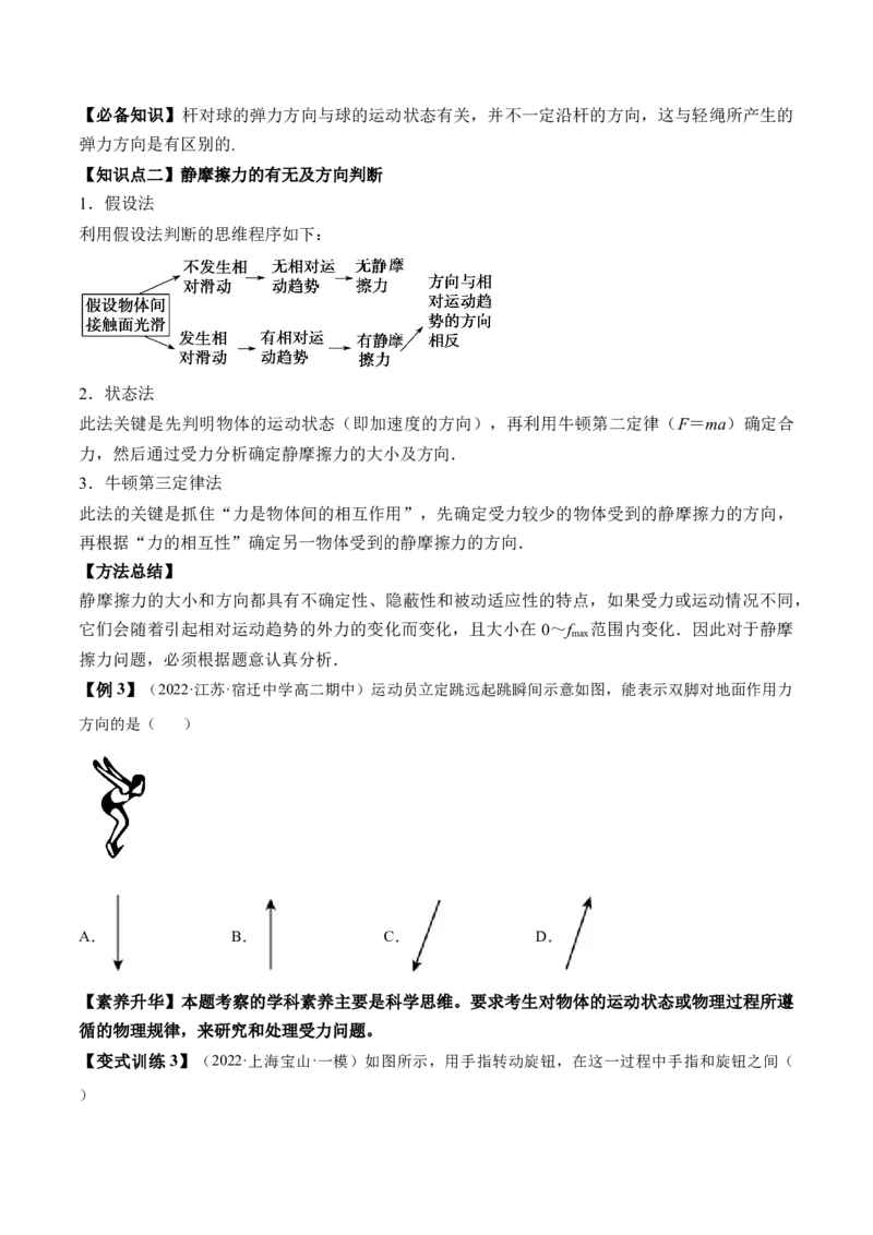 专题2.1　重力　弹力　摩擦力力的合成和分解讲&mdash;&mdash;2023年高考物理一轮复习讲练测（新教材新高考通用）（原卷版）_4.2025物理总复习_2023年新高复习资料_一轮复习