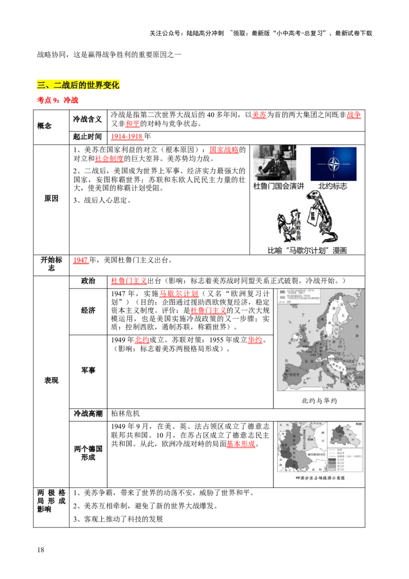主题13+现代世界（历史时空+热词背诵+考点梳理+素养导向+命题预测）-2025年中考历史一轮知识点梳理_02中考总复习（2026版更新中）_06-历史-中考总复习_2025年中考复习资料