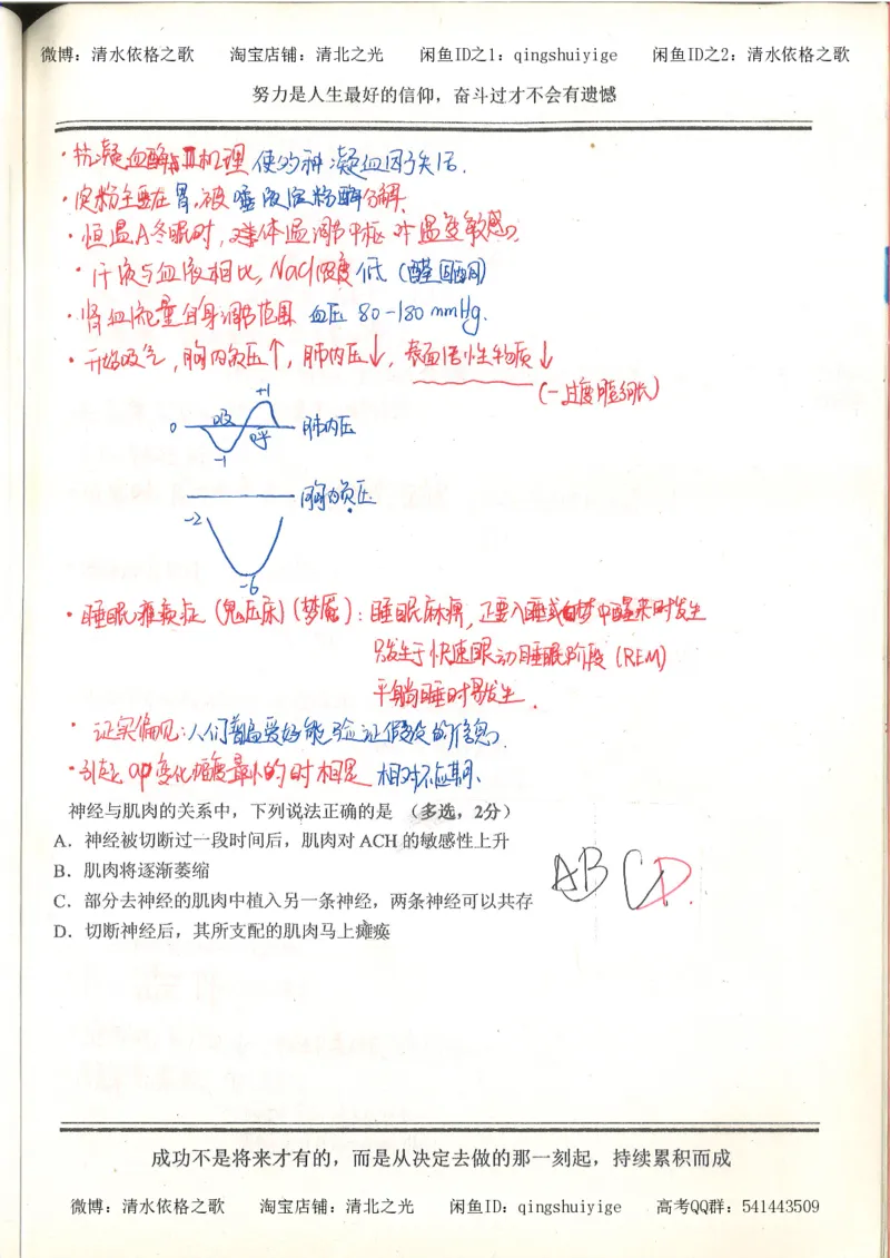 7.衡水中学高考积累与改错_高三生物奥赛（第3本）_93页_高中衡水学霸笔记_高中全部赠品_错题集高中九科_生物积累与改错
