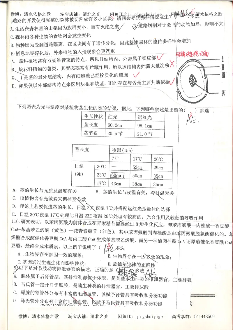 7.衡水中学高考积累与改错_高三生物奥赛（第3本）_93页_高中衡水学霸笔记_高中全部赠品_错题集高中九科_生物积累与改错