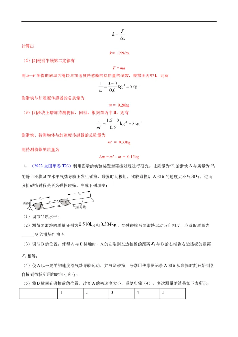 专题17力学实验(解析版)_4.2025物理总复习_赠品通用版（老高考）复习资料_二轮复习_2023年高考物理毕业班二轮热点题型归纳与变式演练（全国通用）