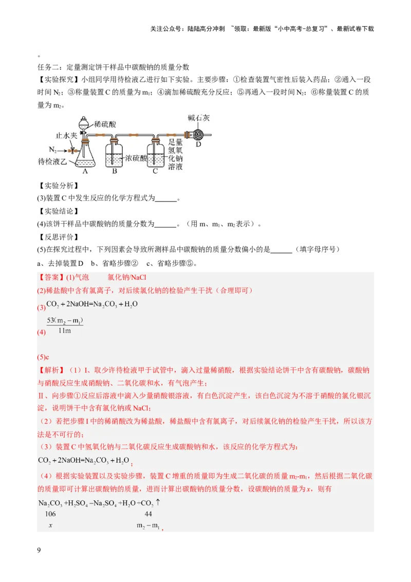 微专题11实验探究-备战2024年中考化学一轮复习考点帮（人教版）（解析版）_02中考总复习（2026版更新中）_05-化学-中考总复习_2024年中考复习资料_一轮复习资料_微专题突破